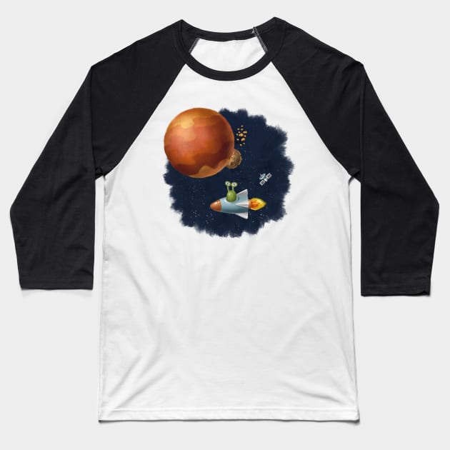 Aliens in space Baseball T-Shirt by CaptainPixel